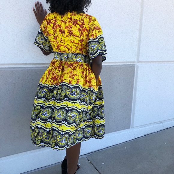 African Ankara women handmade dress - Picture 4 of 7